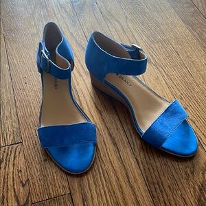 Blue Suede Women's Sandals